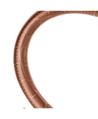 Small Hourglass Top Handle Bag Embossed Leather