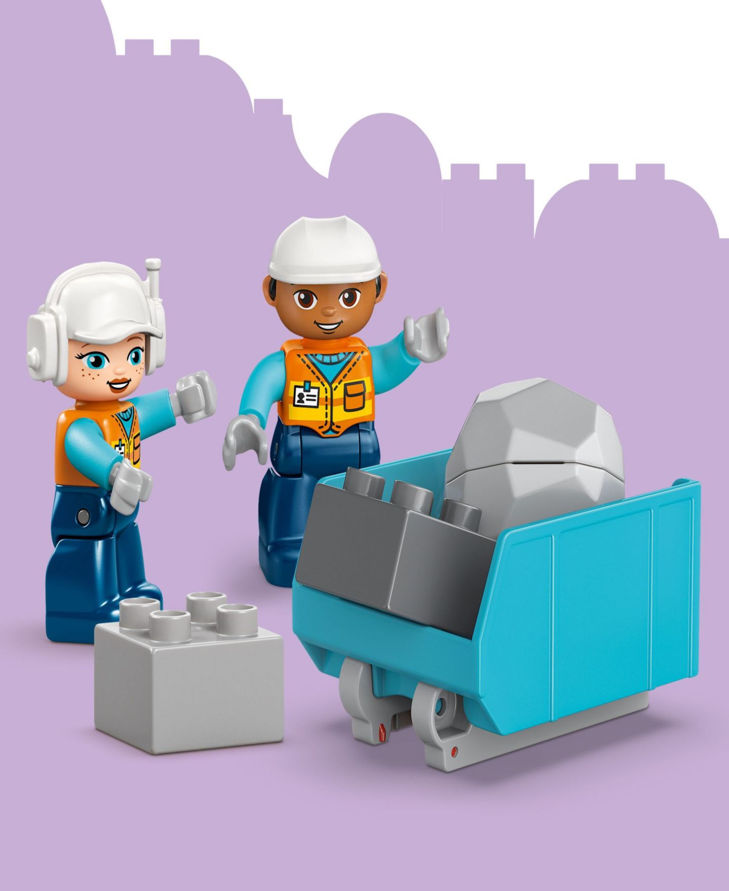 Детский конструктор LEGO® Duplo Town 3 in 1 Construction Vehicles Building Kit 10475, 22 Pieces — фото 6