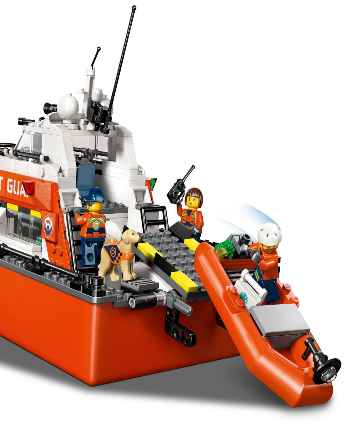 Lego City Coast Guard Rescue Boat Helicopter Building Set 60504, 742 Pieces