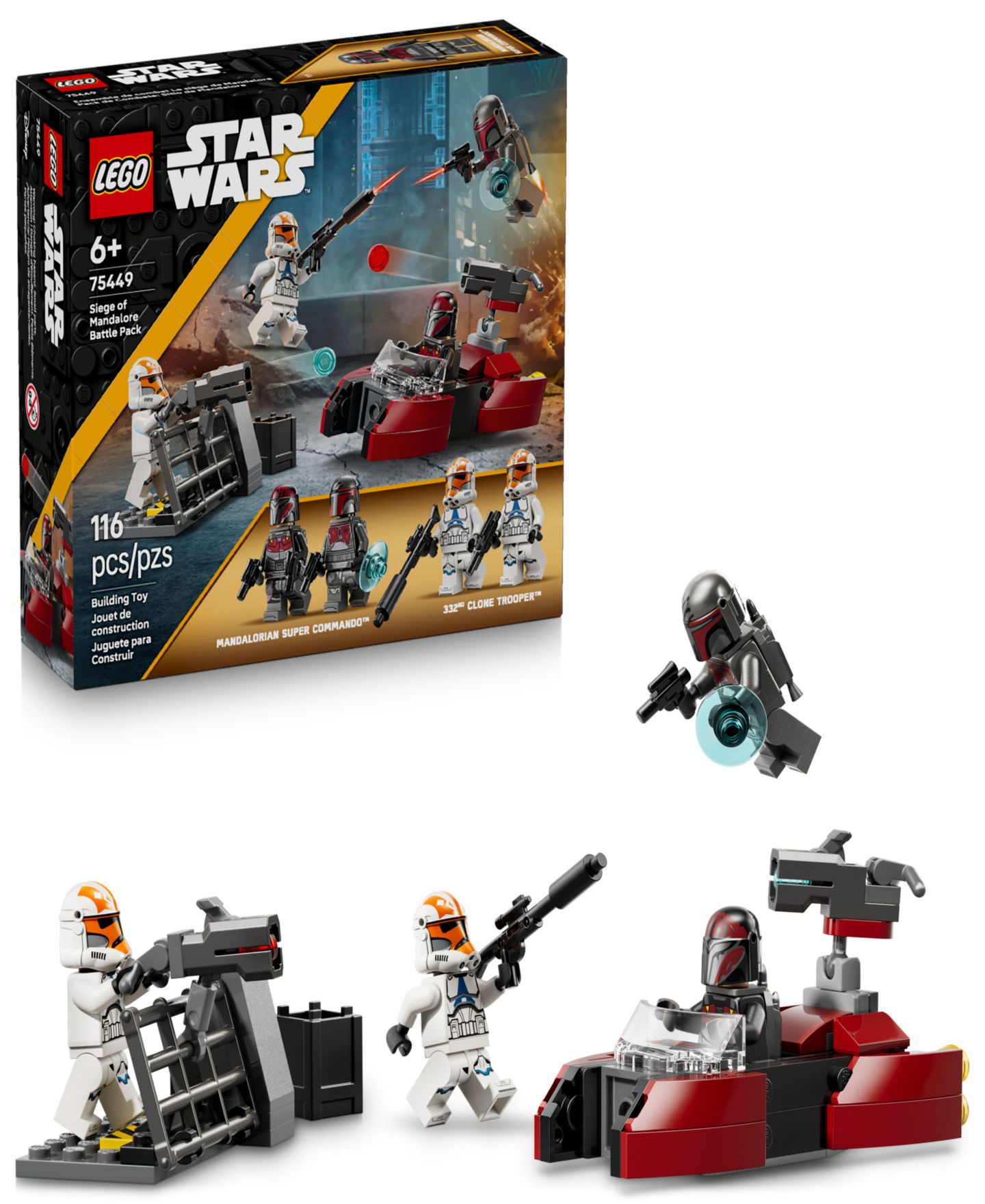 Детские конструкторы LEGO® Star Wars Siege of Mandalore Battle Pack 75449, 116 Pieces — фото 1
