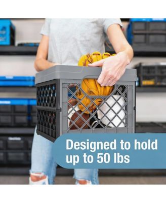 25L Collapsible Storage Bins - Stackable, Durable, Lightweight