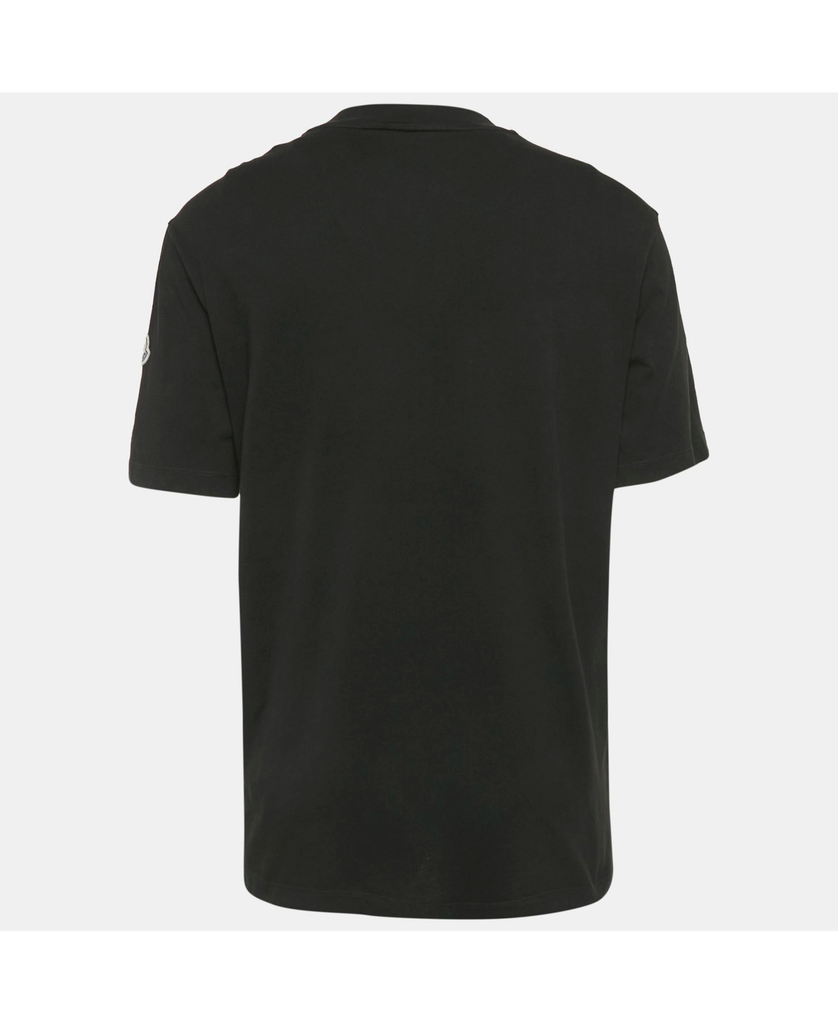 Pre-Owned Moncler Men's Black Cotton Knit Crew Neck T-Shirt