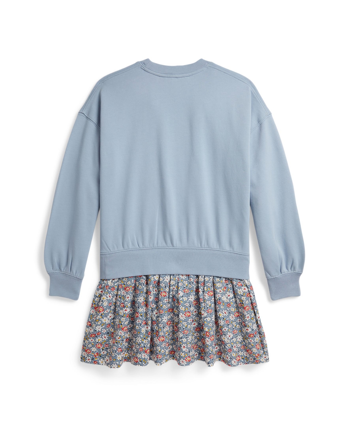 Polo Ralph Lauren Girls' 7-16 Floral-Skirt Crewneck French Terry Dress