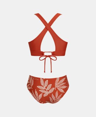 Women's Wide Strap Crossback Soft Cup Bikini Set