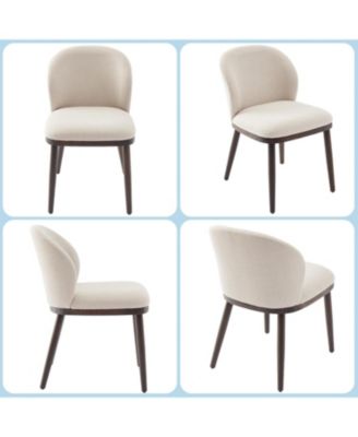 Dining Chairs Set of 4,Modern Upholstered Kitchen Chairs with Ergonomic Back Support