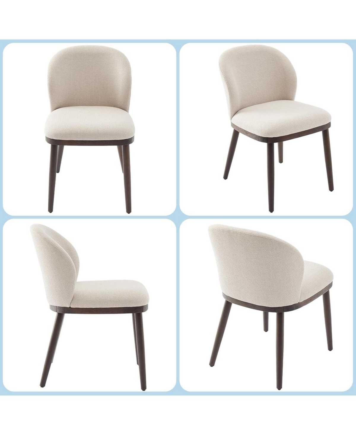 gaomon Dining Chairs Set of 4,Modern Upholstered Kitchen Chairs with Ergonomic Back Support