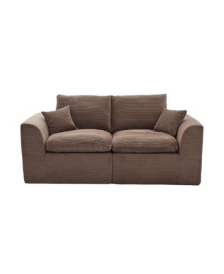 Modular Sectional Sofa Cloud Couch, Comfy Modern 2 Seater with Removable Cushion Covers