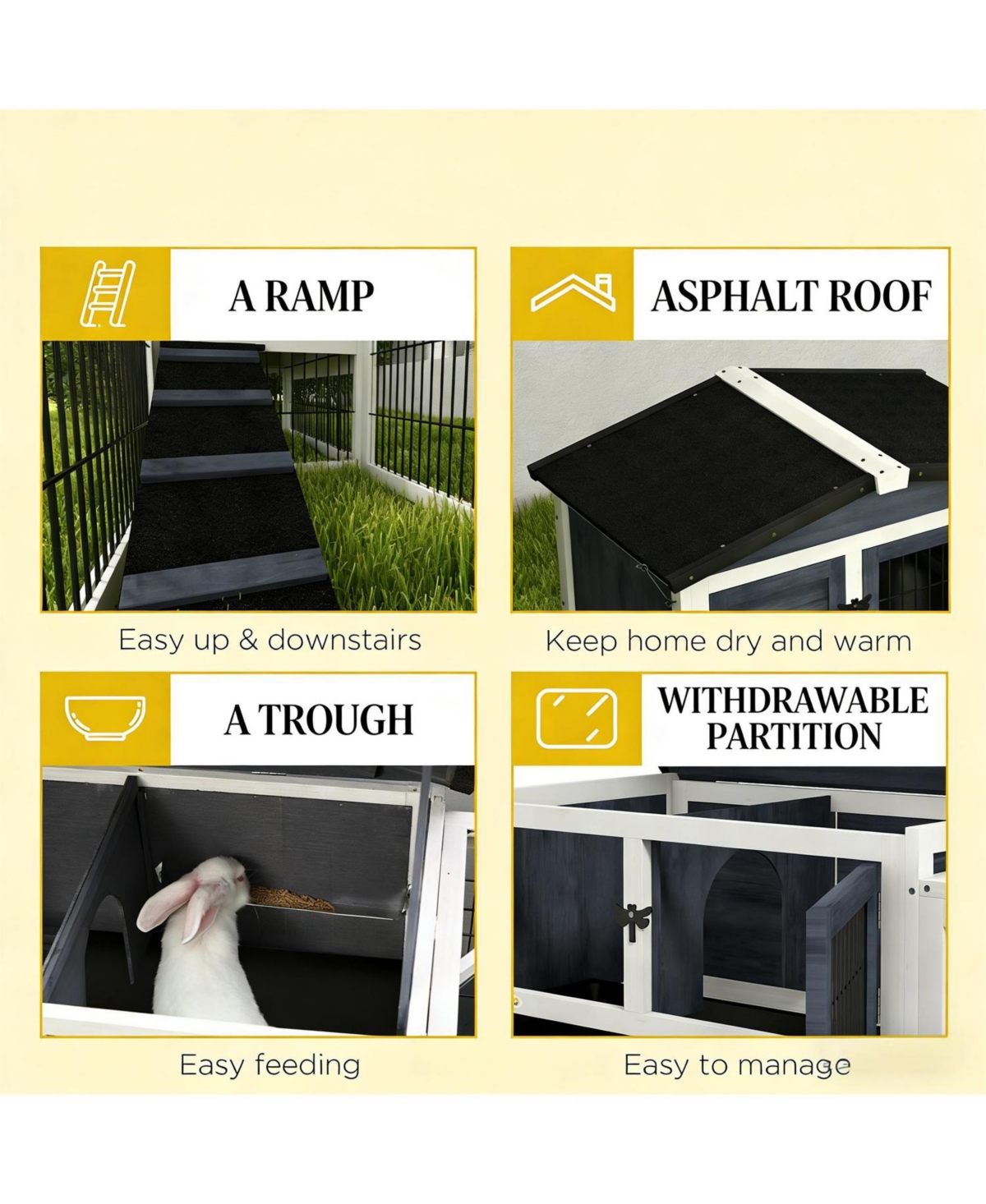 Aostirmotor Secure Outdoor Cat Hutch