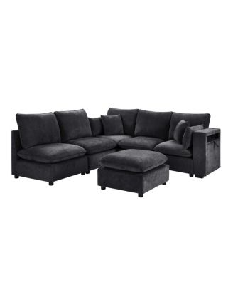 Modern U-shaped with Ottoman