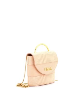 Small Aby Lock Bag Embossed Leather