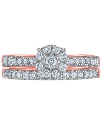Diamond (3/4 ct. t.w.) Bridal Set Ring in 14k Two-Tone Gold