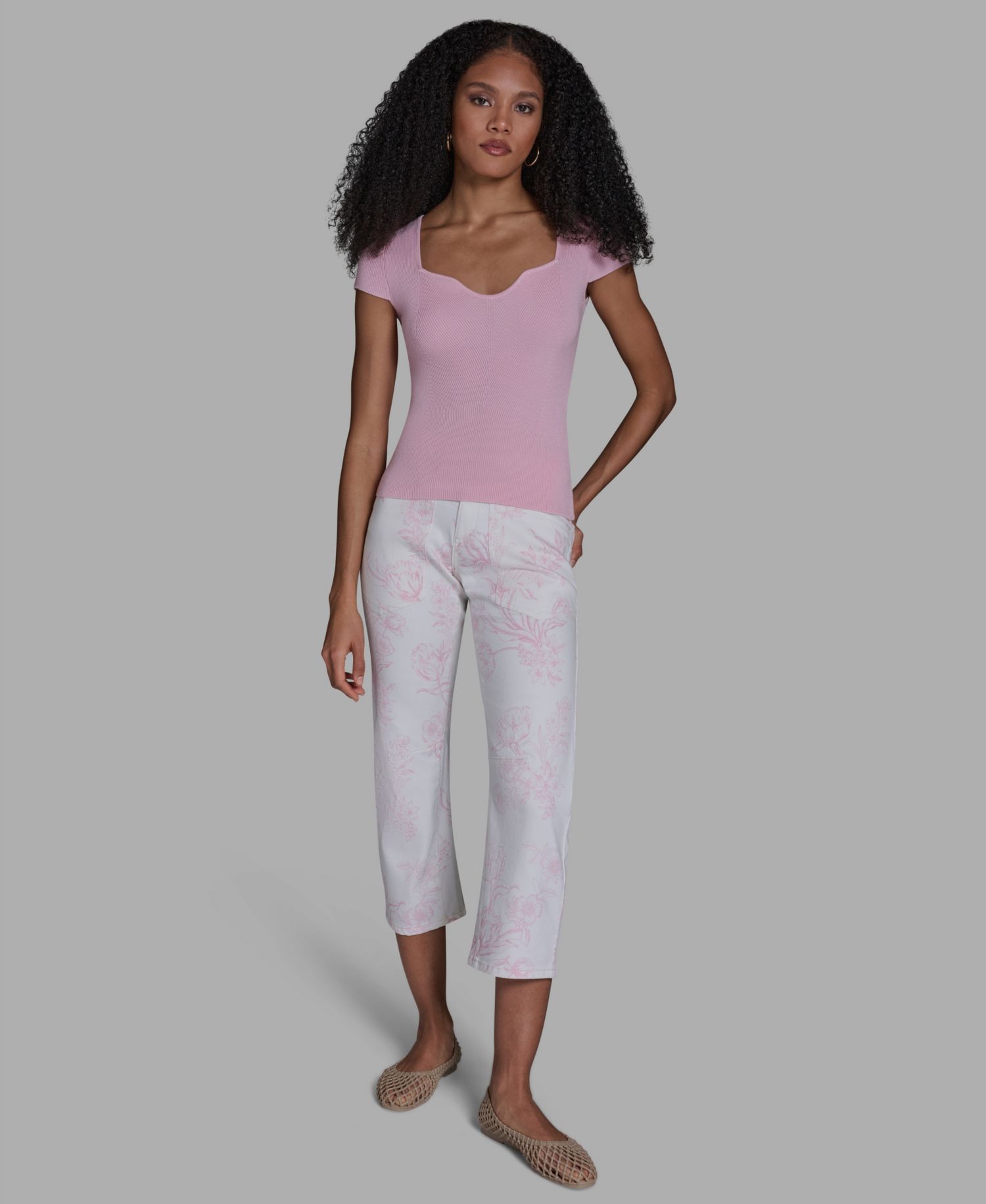 Women's Sweetheart Neck Slim Fit Top