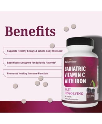  Bariatric Iron + Vitamin C 30 Day Meltable Tablets, 60ct