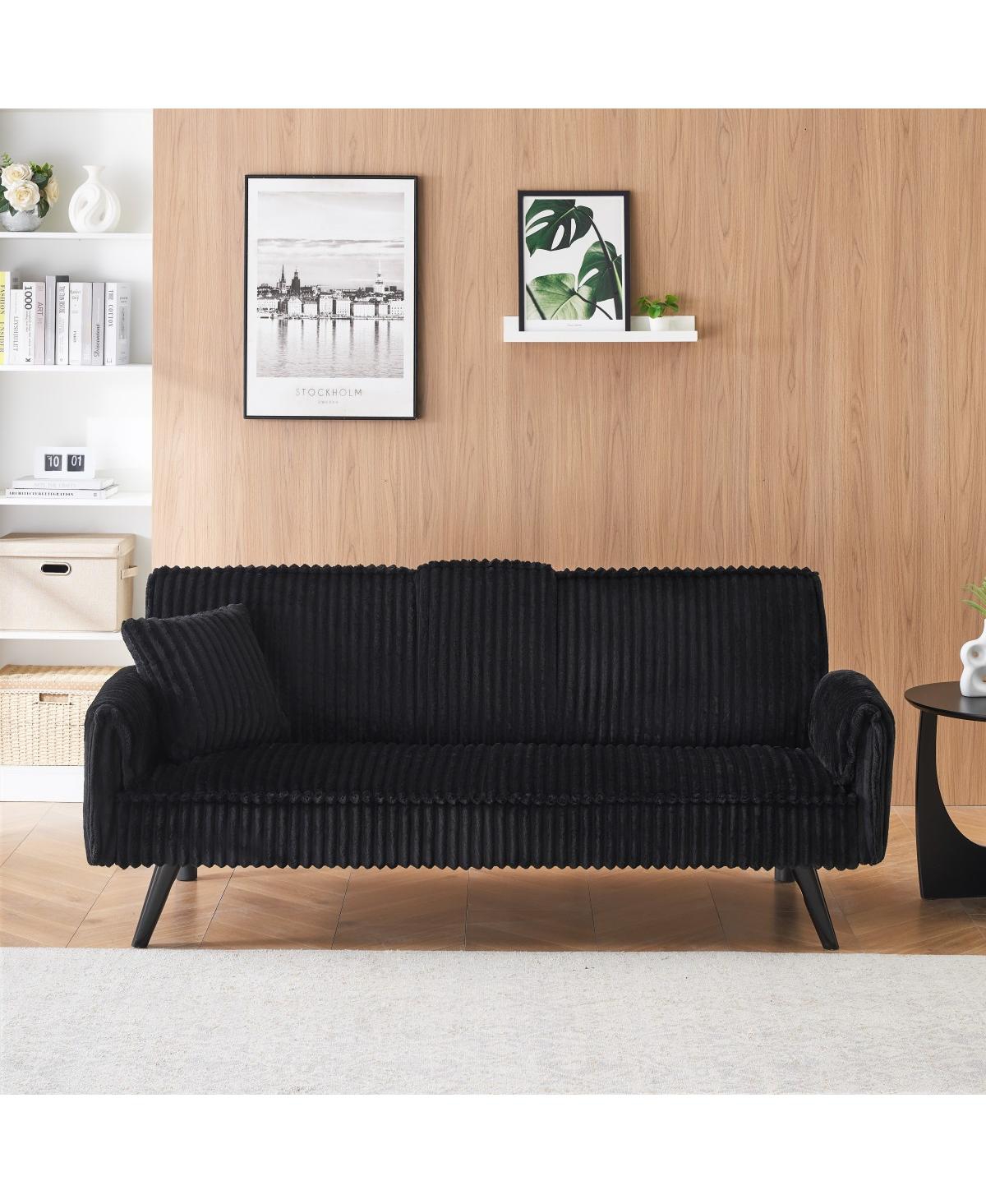 Streamdale Furniture Minimalist corduroy sofa for living room and bedroom