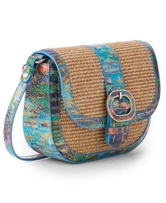 Abloom Portia Small Raffia Turnlock Crossbody Bag