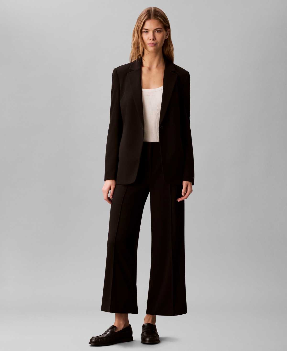 Calvin Klein Women's Notch Lapel Travel Blazer