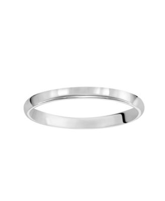2mm Wedding Band Ring in 10k Gold or 10k White Gold