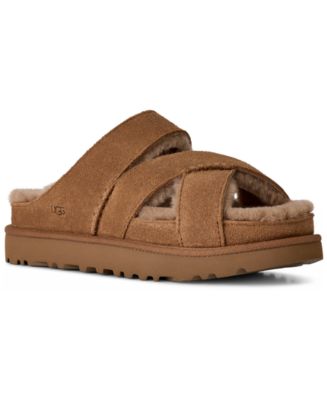 UGG® Women's Greenport Cross Strap Open Toe Slide Sandals - Macy's