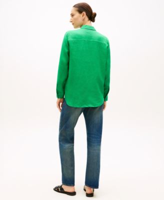 Women's Linen Button-Up Shirt