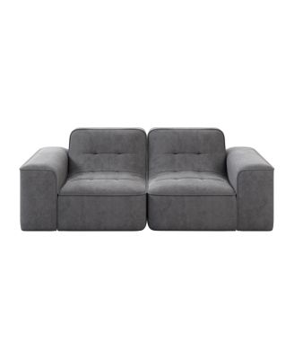83.6" Modular 3-Seater Sofa with Tufted Design & Sparkling Chenille