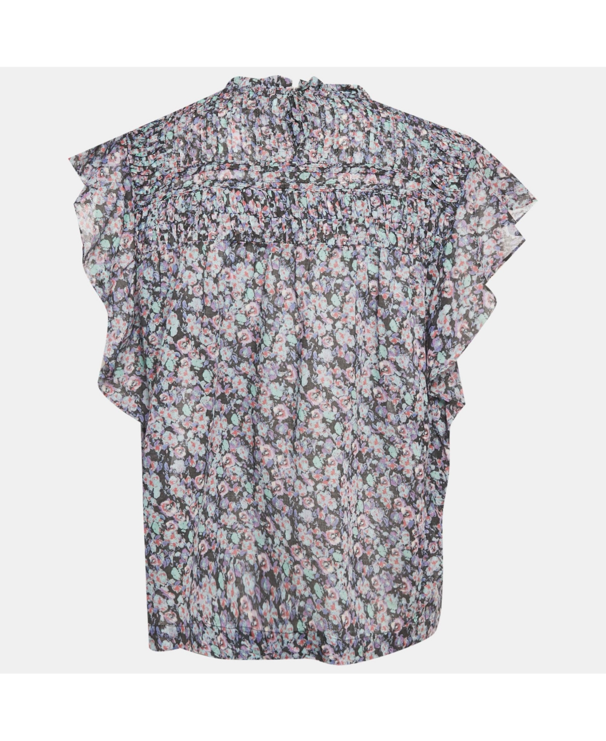 Pre-Owned Isabel Marant Women's Etoile Blue Floral Print Cotton Layona Blouse