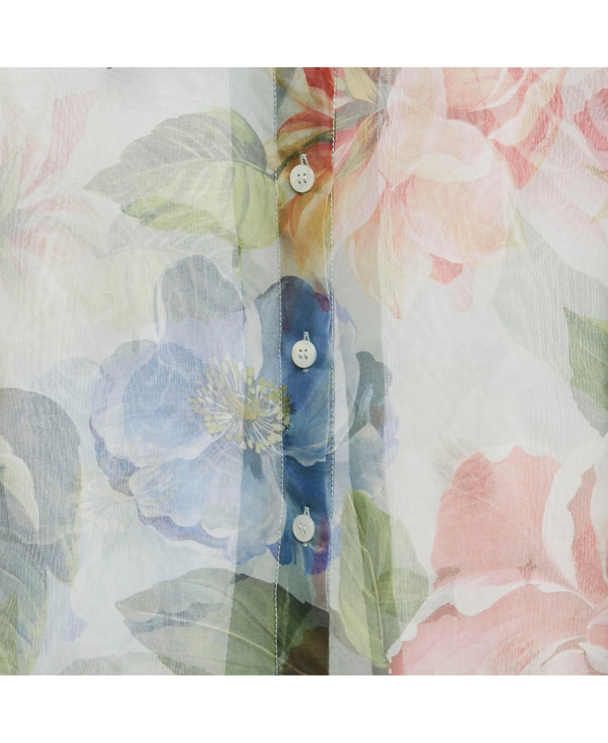 Pre-Owned Dolce & Gabbana Women's Light Green Floral Printed Silk Shirt