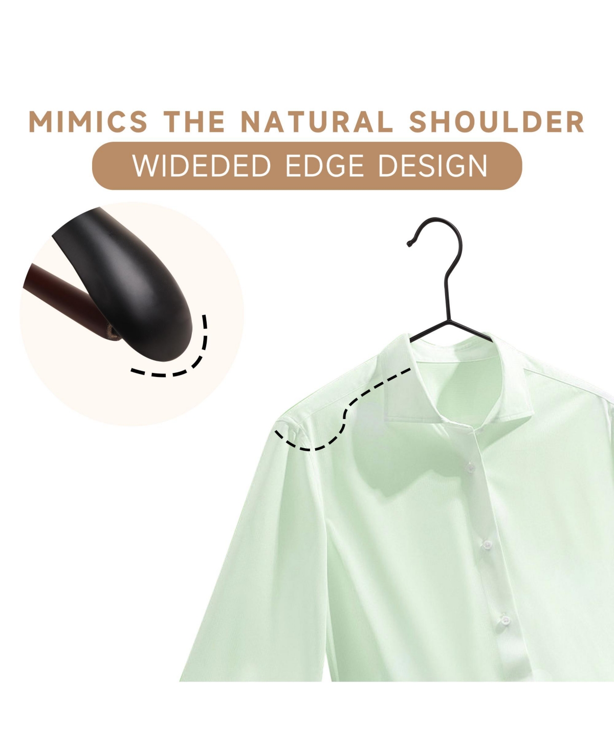 BP4U Asus 24-Pack Heavy Duty Metal Wide Shoulder Suit Hangers with Pants Bar