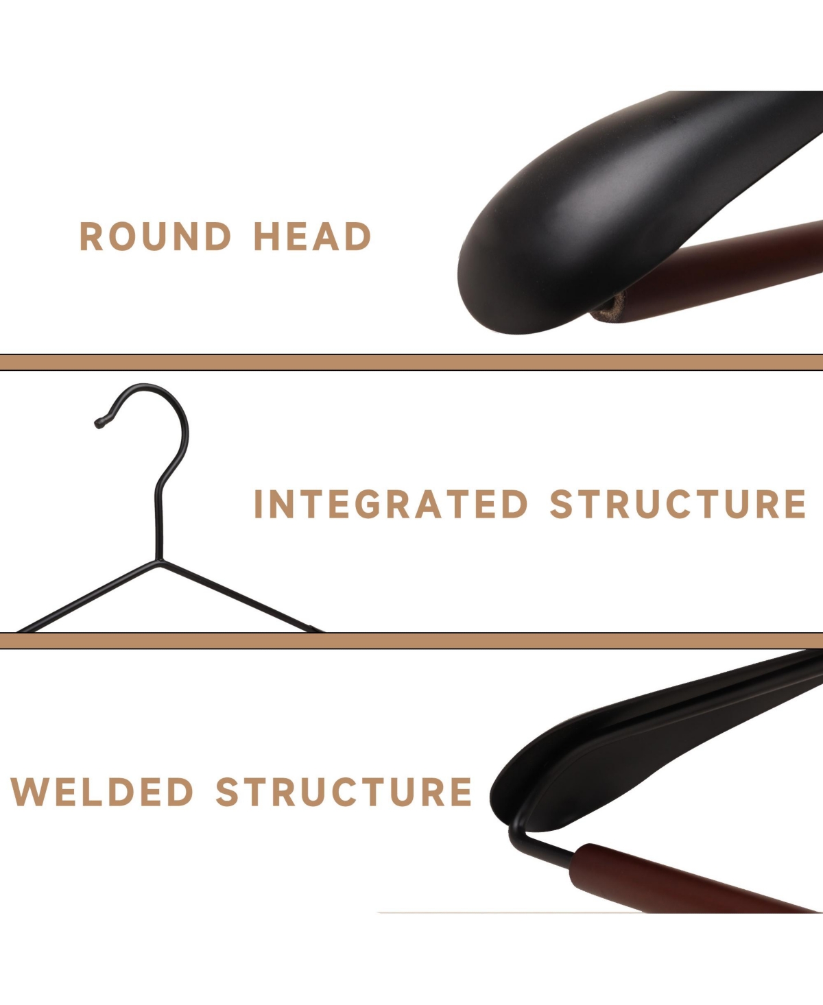 BP4U Asus 24-Pack Heavy Duty Metal Wide Shoulder Suit Hangers with Pants Bar