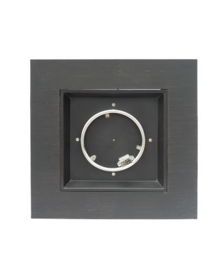 33 Inch Outdoor Iron Square Propane Fire Pit Brushed Brown 50000 BTU Tank Inside No Assembly