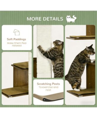 Cat Aerial Runway - 4-Layer Wall-Mounted Shelves, Space-Saving Climbing Park