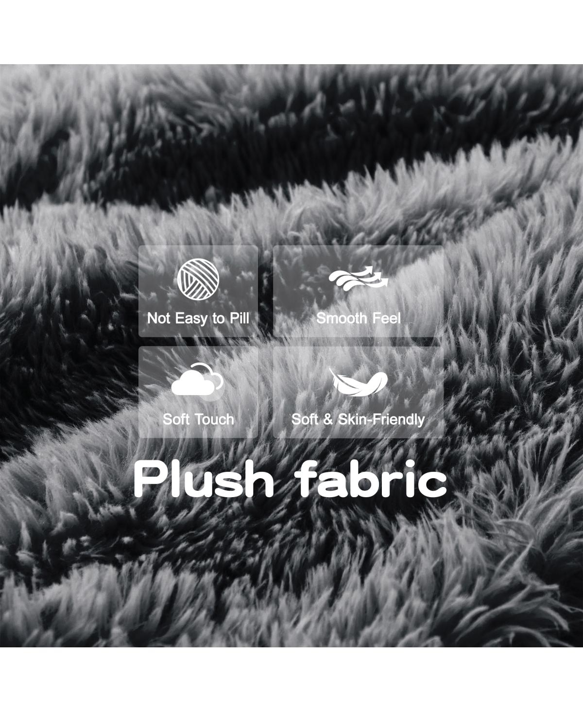 Streamdale Furniture 3-Seater Plush Fabric Sofa with Movable Ottoman, No Assembly Required, Dark Gray