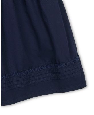 Little and Big Girls' Organic Puff Sleeve Pintuck Sateen Party Dress