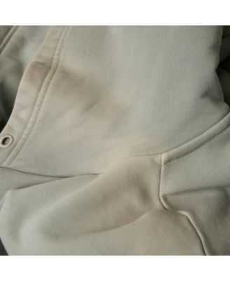 Men's Grey Logo Embroidered Cotton Hoodie