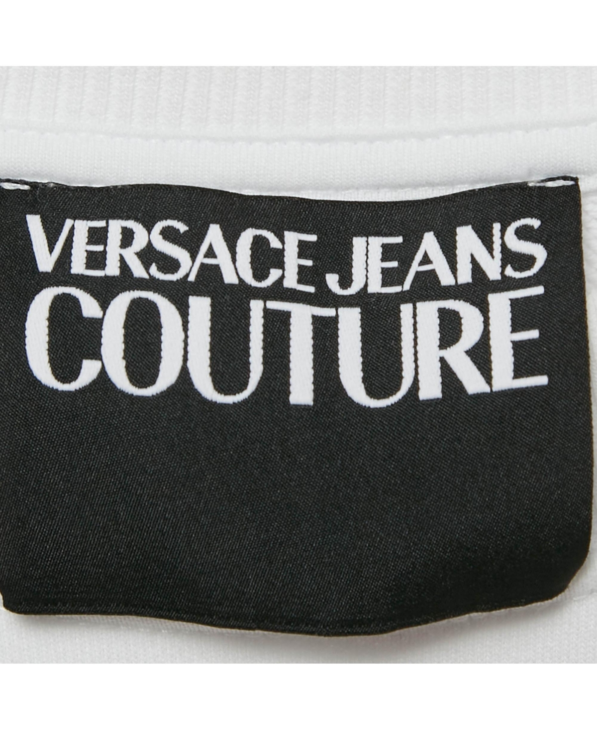 Pre-Owned Versace Men's Jeans Couture White Logo Embroidery Cotton Sweatshirt