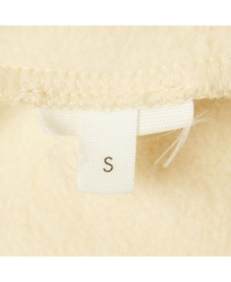 Men's Cream Logo Embroidery Cotton Hooded Sweatshirt