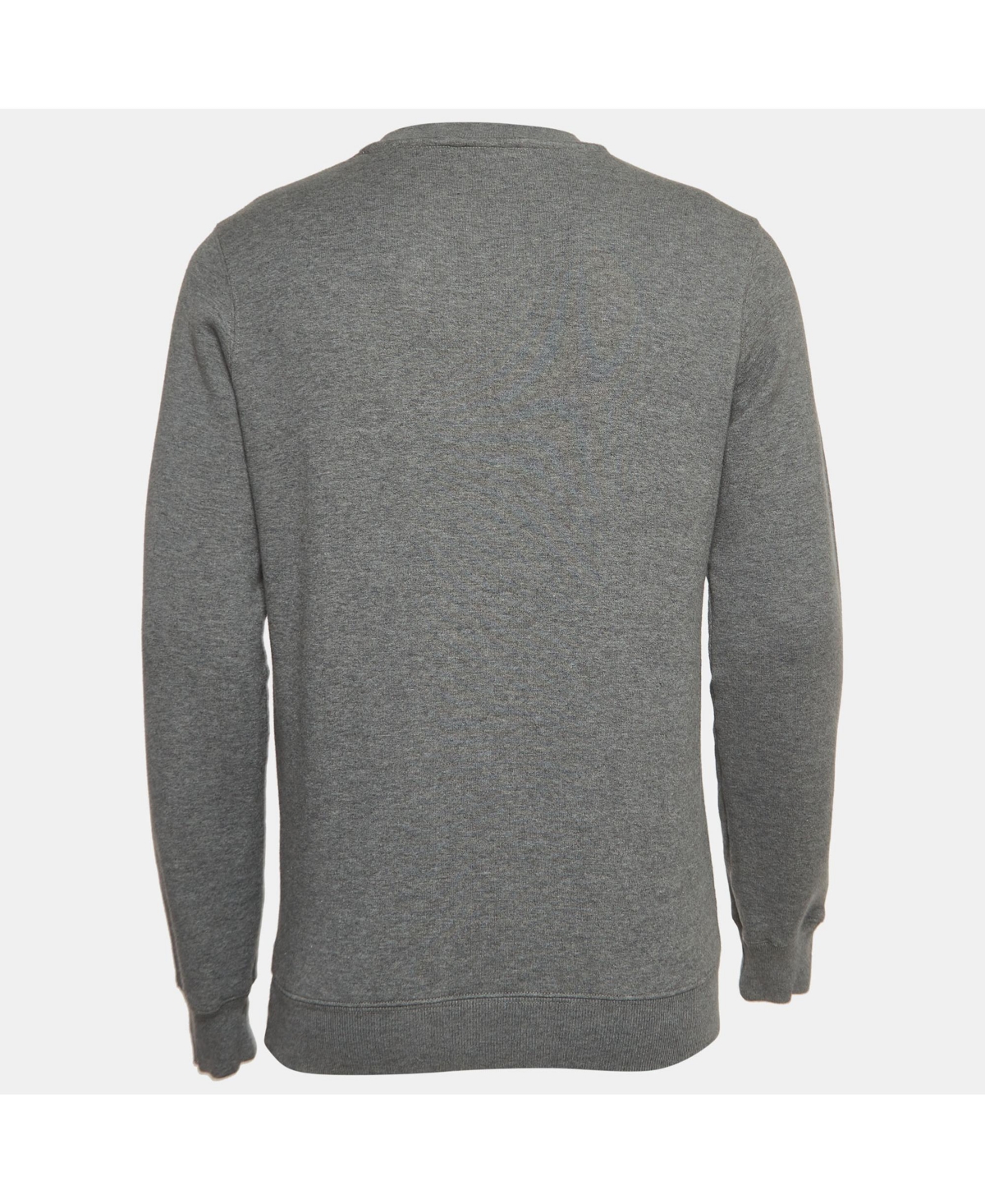 Pre-Owned Roberto Cavalli Men's Grey Eagle Print Cotton Knit Sweatshirt