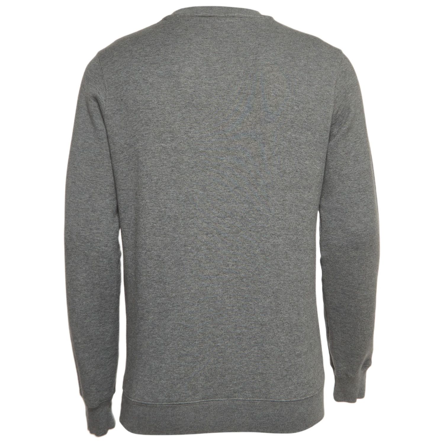 Men's Grey Eagle Print Cotton Knit Sweatshirt