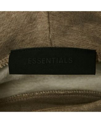 Men's Beige Logo Print Cotton Hoodie