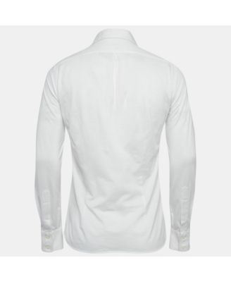 Men's White Cotton Slim Fit Shirt