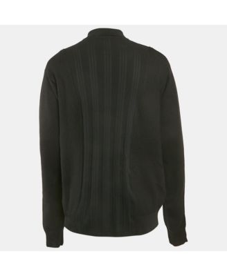 Men's Black Knit Applique Detail Oversized T-Shirt