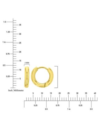 Waterproof Yellow 12mm Huggie Earrings