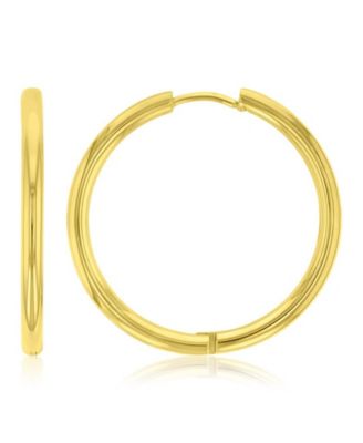 Waterproof Yellow 29mm Hoop Earrings