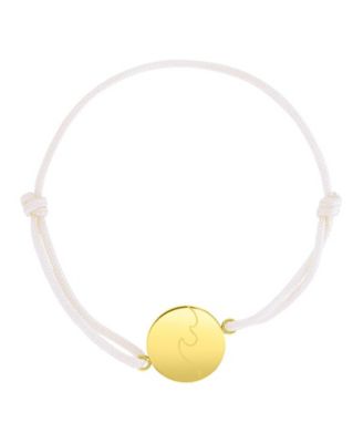 Waterproof Yellow RD Wave Charm Adjustable Bracelet