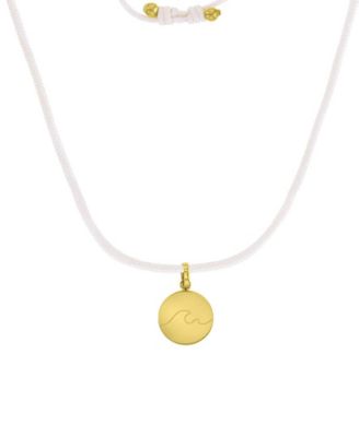 Waterproof Yellow Wave Beads Adjustable Necklace