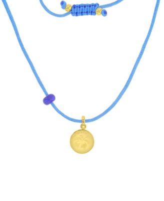 Waterproof Yellow Hibiscus Labradorite Adjustable Necklace