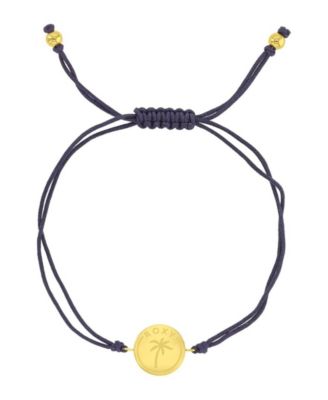 Roxy Waterproof Yellow Rd Palm Tree Pattern Charm Adjustable Bracelet - Yellow