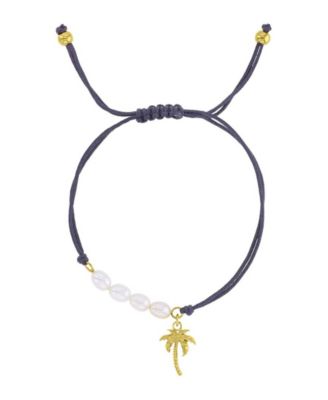 Waterproof Yellow Palm Tree Pearl Adjustable Bracelet