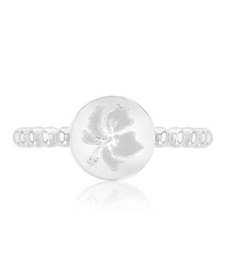 Waterproof Yellow Hibiscus Beads Ring