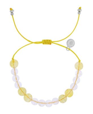 Waterproof Citrine Clear Quartz Adujustable Bracelet