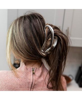 Women's Large Crescent Metal Claw Clip